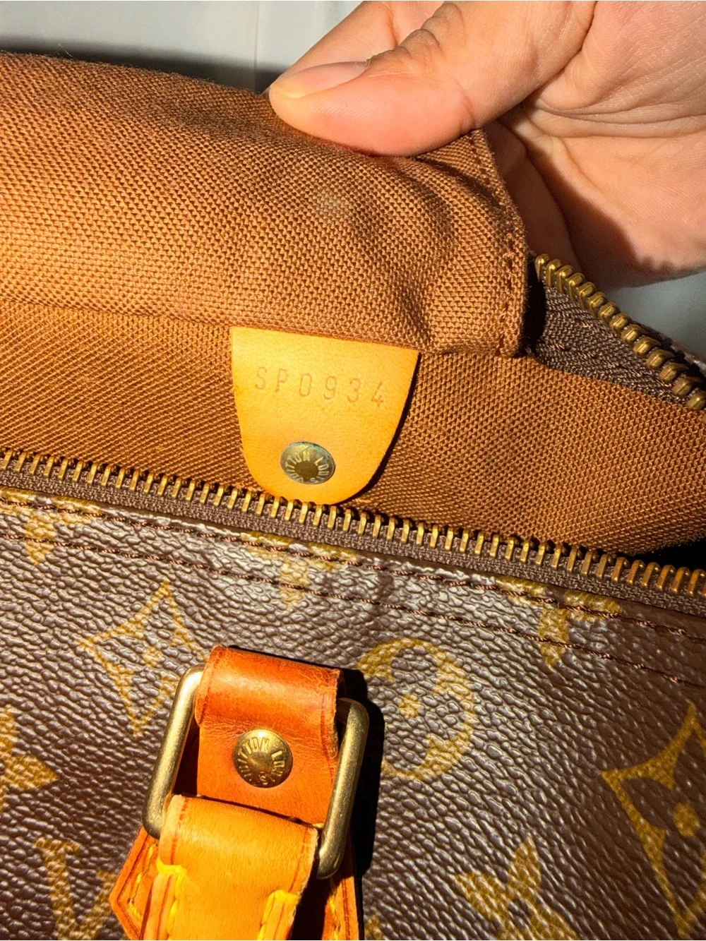 Louis Vuitton Brown Monogram Speedy Bag 30 with Tan Leather Trim
